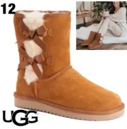 NWT UGG Koolaburra Women's Victoria Short Boot Boots - Chestnut, Girls Size 12
