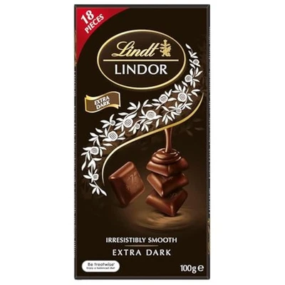 Lindt Lindor 60% Cocoa Dark Chocolate Block 100g | Premium Swiss