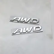 2x Chrome AWD Silver Metal Sticker Badge Emblem Decal 370 Turbo Motor Bumper Sep (for: MG)