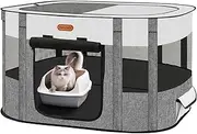 Seiyierr Pet Playpen, Foldable Cat Playpen Puppy Playpen, Dog Playpen, Puppy Play Pen for Indoors, Travel Dog Crate with Carrying Case, Cat Tent Dog Pen for Outdoor Camping Use