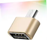 BIUDECO Portable Micro USB OTG Adapter Phone Memory Reader Expansion for Easy Data Transfer Between Mobile Devices Compatible with Tablets and USB Flash Drives Golden