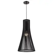 Ally 32 Rattan Pendant Lights Black | Replica Seppo Koho