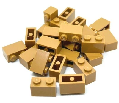 1X2 LEGO LOT OF 25 DOT MEDIUM NOUGAT BRICKS PARTS 1 X 2 #3004