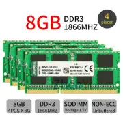 Kingston 32GB 4x 8GB DDR3 1866MHz PC3-14900 SODIMM 204Pin Laptop Memory RAM BT