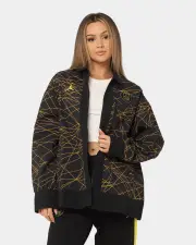 Jordan Women's Jordan X Paris Saint-germain Anthem Jacket Black/tour Yellow - Size 12 (L)