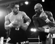 8x10 B&W photo of Marvin Hagler fights Roberto Duran. Free Shipping!!