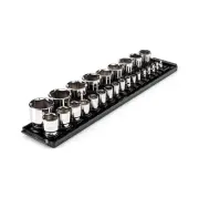 Tekton SHD99204 1/4, 3/8, 1/2" Drive 6-Point Socket Set, 26-Piece