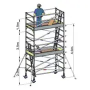 OLDFIELDS 4.0x2.4x1.2M D - 2 WD Scaffold Pro Series Mobile Tower TP12244002