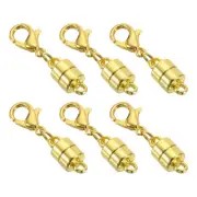 6Pcs Magnetic Necklace Clasps and Closures, 1"x0.2" Clasps Converter, Gold