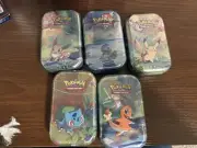 New Pokémon TCG: Kanto Friends Mini Tins Set Of 5 (SEALED)