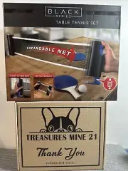 ON SALE. Black Series Retractable Table Tennis Ping Pong Equipment Set. NEW