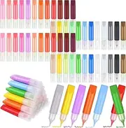 48Pcs Suncatcher Paint Pens 5mL Premium Extra Fine Point Acrylic Paint Marker Pens DIY Stained Glass Window Art Paint Pen Stained Glass Paint Suncatcher Paint