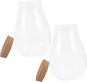 Toyvian 2pcs Glass Bottle for DIY Plants Container Small Terrarium Landscape Holder for Tabletop Decor with Cork for Indoor Greenery Display