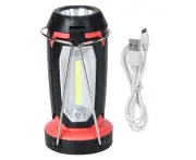 LED Camping Lantern Multi Function COB Portable LED Flashlight Camp Lamp(Red )