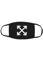 Off-white Caravaggio Arrows Cotton Face Mask - Black And White ONE SIZE