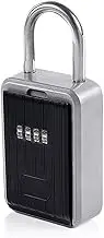 NUZAMAS Realtor Key Lock Box Safe Lockbox 10-Digit Combination Safe Vault - Portable Outdoor Store a Key Share and Secure Keys - Door Handle or Fence Mount
