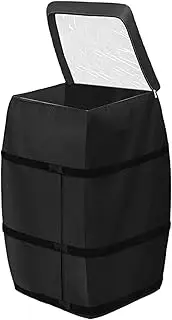 Hot Tub Spa Heater Pumps Cover Weather-Resistant Buckle Fixing Lazy Spa Pumpss Cover with Transparent Top Window Zippered Protective Heat Pumpss Cover for Multiple Brands - 17x15x21in