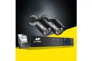 UL-tech CCTV Security System 4CH DVR 2 Cameras 2TB Hard Drive