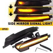 2x Dynamic Smoked LED Side Mirror Turn Signal Lights For 2015-22 Ford Mustang B (for: Ford)