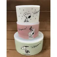 在飛比找蝦皮購物優惠-日本製 SNOOPY 史努比 三入微波保鮮盒 微波盒