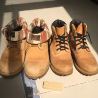 在飛比找蝦皮購物優惠-二手 Timberland 男女黃靴 金扣款 sogo