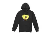 SpongeBob SquarePants Mens Heart-Shaped Sponge Valentine`s Day Hoodie (Black) - UTTV8676