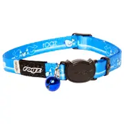 Rogz Kiddycat Safeloc Polyester Cat Collar Royal Birds - 2 Sizes