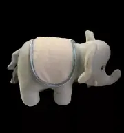 Mary Meyer Baby Elephant Plush Blue Carry Travel Toy Can Be Personalized 6” Tall