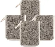 Ipetboom 4pcs Soap Storage Bag Body Exfoliating Scrubber Soap Saver Pocket Soap Foaming Net Soap Exfoliating Pouches Exfoliating Soap Bag Drawstring Man Flax Cleaning Bag