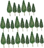 24pcs Miniature Trees for DIY Crafts Realistic Model Landscape Trees Heights for Architectural Models and Micro Landscapes