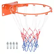 18" Basketball Rim Replacement with Strong Spring Backboard Mounted Standard