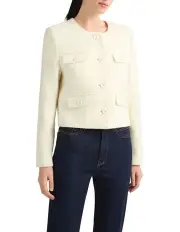 [David Lawrence] Gillian Boucle Jacket in Cream