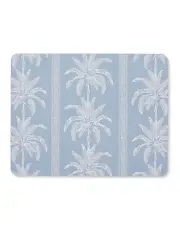 [Madras Link] Banana Tree Rectangle Placemat Set of 4 in Blue
