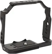 R10 Aluminum Alloy Camera Cage, Full Protective Rig with 1/4 3/8 Inch Threaded Hole Cold Shoe Mount Support Multi Device Expansion, Camera Stabilizer for Video Making Vlogging