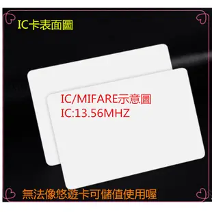 IC感應卡感應磁卡mifare 13.56Mhz門禁保全防盜讀卡機RFID悠遊卡IC晶片卡IC白卡MF/EM卡ID卡