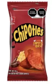 Sabritas Chipotle Queso 80g Box with 5 bags papas snacks autenticas from Mexico