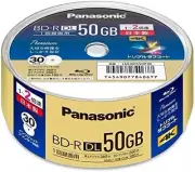 Panasonic Recording Blu-ray D50GB Write-Once Spindle 30pcs Japan LM-BRS50P30