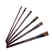 6Pcs/Set Flat Nylon Hair Oil Painting Acrylic Painting Brushes Artist Supplies Wholesale High Quality