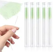 300PCS Disposable Ear Floss for Ear Hole Piercing Aftercare, Flexible Earrings Hole Cleaner, Piercied Ears Cleaning Line, Gentle Ear Flossing with Rose Fragrance, Odor Removal