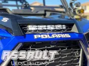 2019+ RZR XP TURBO & TURBO S 10” SINGLE ROW HOOD SCOOP GRILLE LED LIGHT BAR
