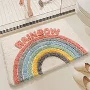 GGP Rainbow Bath Mat Super Absorbent, Non Slip Bathroom Floor Mat 50X80Cm