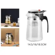 Glass Teapot Clear Tea Kettle with Tea Strainer Heat Resistant Tea Maker Coffee