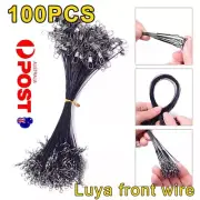 100pcs Anti-bite Fishing Lure Trace Rope Wire Leader Line Swivel Accessories AU