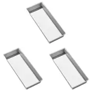 3x Madesmart Large Bin Storage Home/Kitchen Organiser 38x16cm Soft Grey RECT