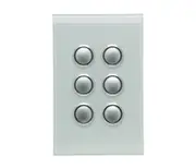 CLIPSAL SATURN 4066VH-OM - 6 Gang 60 Series Grid And Surround - Ocean Mist