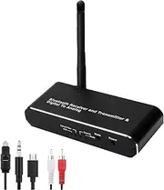 Digital to Analog Audio Converter with Bluetooth 5.0, Supports Signal Input Coaxial Or Toslink Digital Audio to Output R/l +3.5mm Audio, & 2xrca（r/l） 3.5mm Stereo Jack