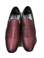 After Midnight 6866 Wine Shinny, Sparkly Mens Prom Red Bottom Slip-on Dress Shoe