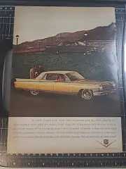 Cadillac Print Ad 1963 8x11 Vintage Great To Frame