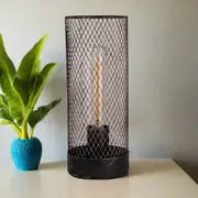 Clara industrial Metal Touch Table Lamp - Black, Mint, Pink or White, 290mm High, PL0005