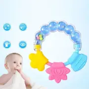 Baby Rattle Teether Gum Al Silicone Baby Rattle Chew Toy For Baby Infants Blue